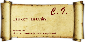 Czukor István névjegykártya
